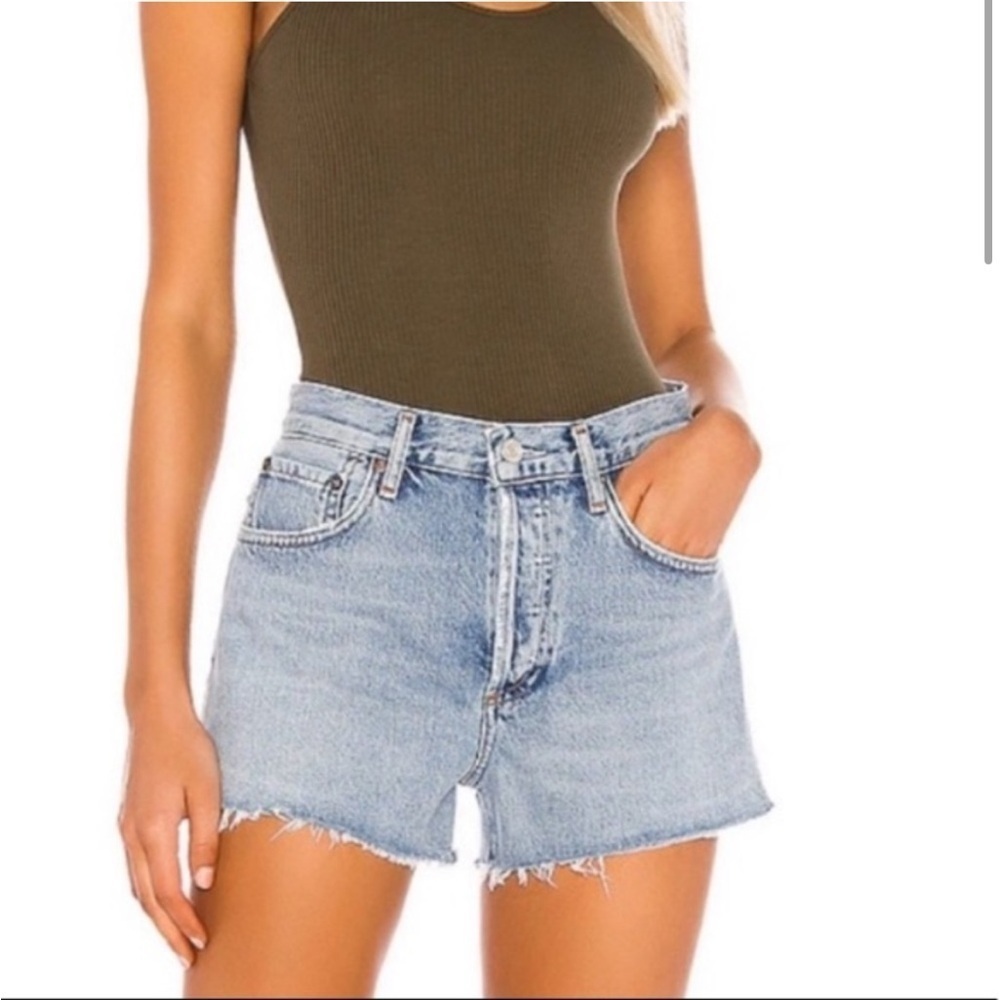 Agolde Parker Vintage Cut Off Short in Riptide Size 24 Light Wash Button Fly